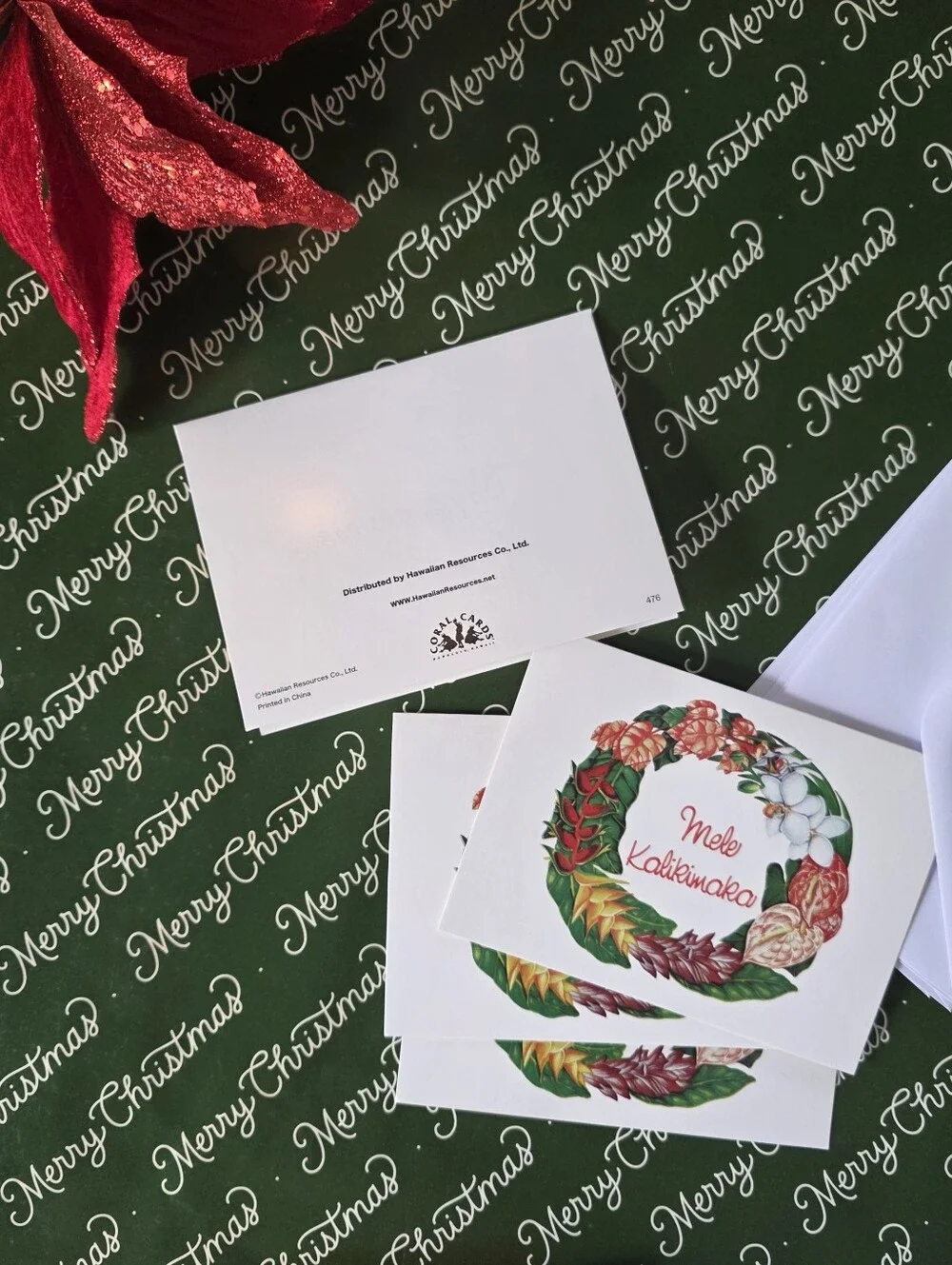 Hawaiian Mele Kalikimaka Christmas Cards Lot 14 Hawaii Holiday Greeting Cards